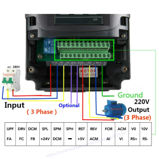 Zaiku Huanyang CNC Inverter Spindle Motor 4 KW 220V Single to 3Phase